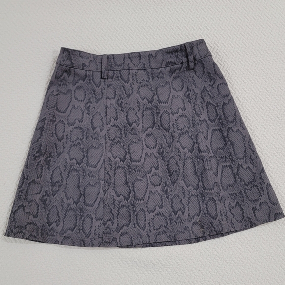 Karlie Brown Snake Print Skirt Button Front Size Small - Picture 3 of 11